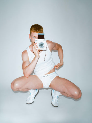 Core Hip Brief Mono-Tone - White - Red Hot 100