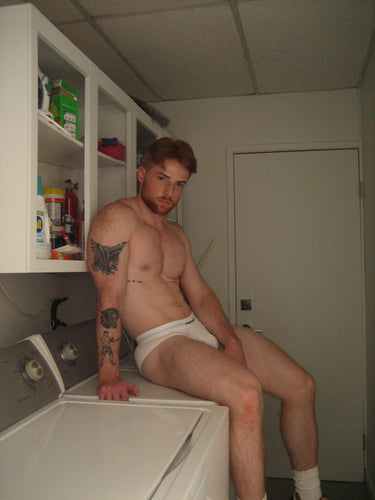 Core Hip Brief Mono-Tone - White - Red Hot 100