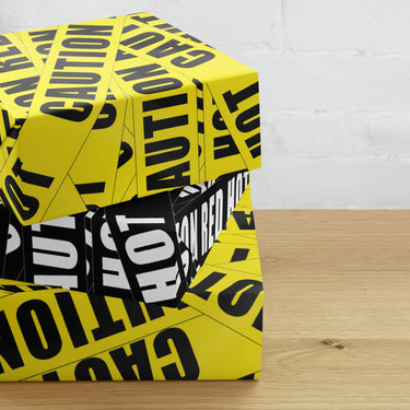 'CAUTION' Wrapping Paper