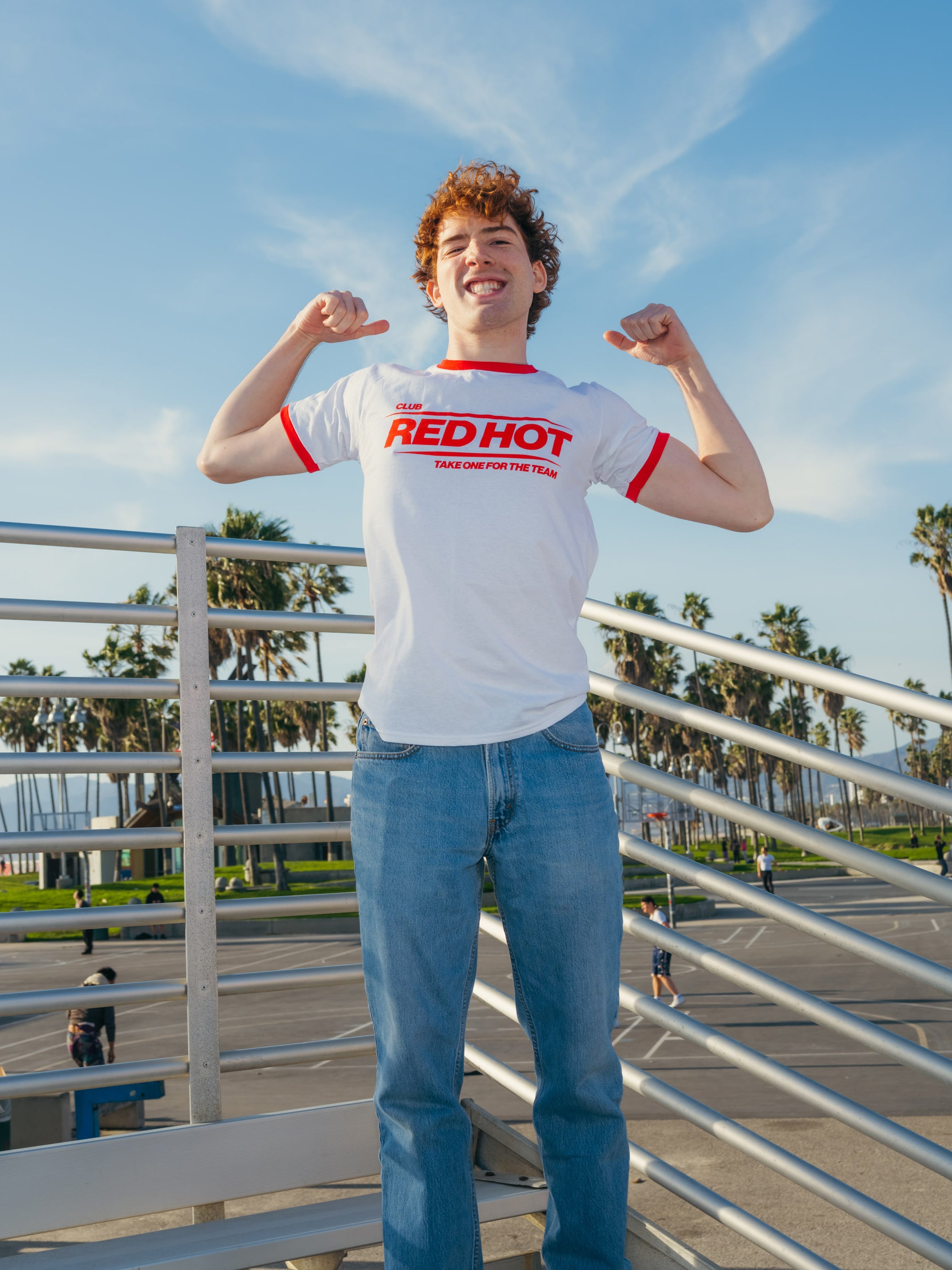 Club Red Hot Ringer Tee – Red Hot 100