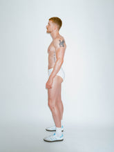 Load image into Gallery viewer, Core Hip Brief Mono-Tone - White - Red Hot 100
