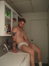 Load image into Gallery viewer, Core Hip Brief Mono-Tone - White - Red Hot 100
