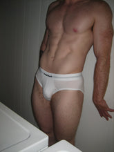 Load image into Gallery viewer, Core Hip Brief Mono-Tone - White - Red Hot 100
