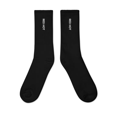 Core Black Socks - Red Hot 100