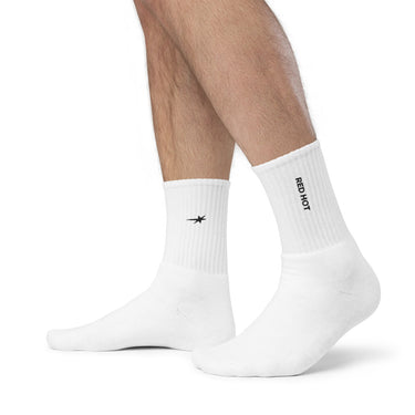 Core White Socks - Red Hot 100