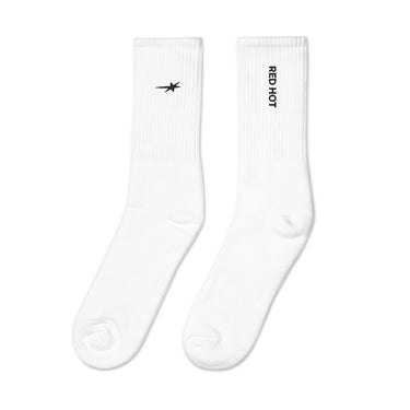 Core White Socks - Red Hot 100