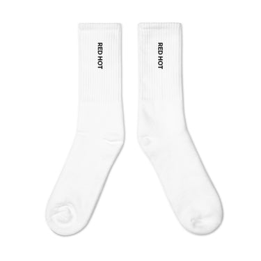 Core White Socks - Red Hot 100